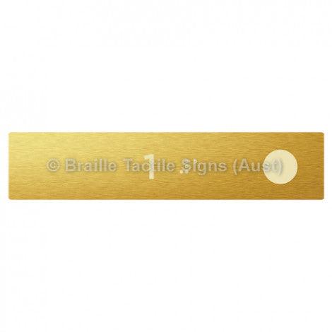 Braille Sign Hand Rail Button - 1 (Right Hand Use) - Braille Tactile Signs Aust. - BTS298-01-aliG - Custom Signs - Fast Shipping - High Quality - Australian Made &amp; Owned