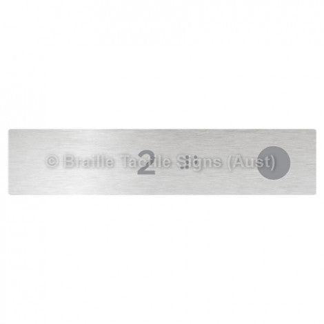 Braille Sign Hand Rail Button - 2 (Right Hand Use) - Braille Tactile Signs Aust. - BTS298-02-aliB - Custom Signs - Fast Shipping - High Quality - Australian Made &amp; Owned