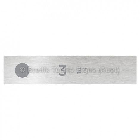 Braille Sign Hand Rail Button - 3 (Left Hand Use) - Braille Tactile Signs Aust. - BTS299-03-aliB - Custom Signs - Fast Shipping - High Quality - Australian Made &amp; Owned