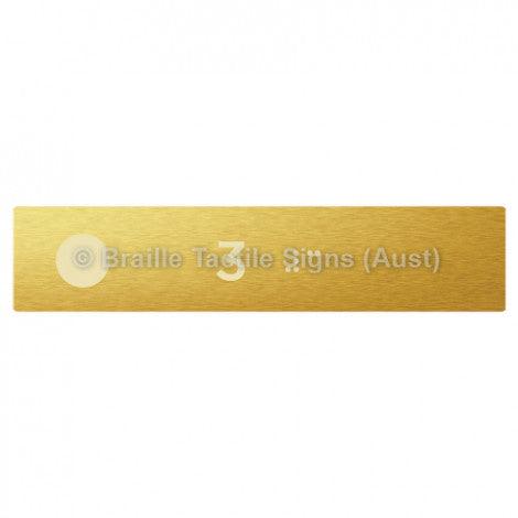 Braille Sign Hand Rail Button - 3 (Left Hand Use) - Braille Tactile Signs Aust. - BTS299-03-aliG - Custom Signs - Fast Shipping - High Quality - Australian Made &amp; Owned