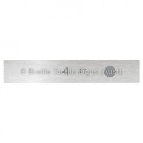 Braille Sign Hand Rail Button - 4 (Right Hand Use) - Braille Tactile Signs Aust. - BTS298-04-aliB - Custom Signs - Fast Shipping - High Quality - Australian Made &amp; Owned