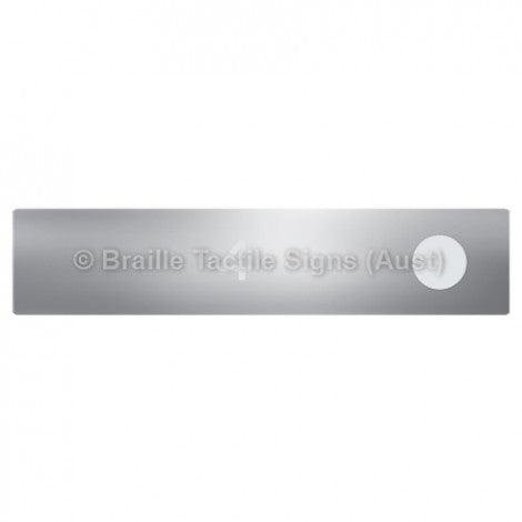 Braille Sign Hand Rail Button - 4 (Right Hand Use) - Braille Tactile Signs Aust. - BTS298-04-aliS - Custom Signs - Fast Shipping - High Quality - Australian Made &amp; Owned