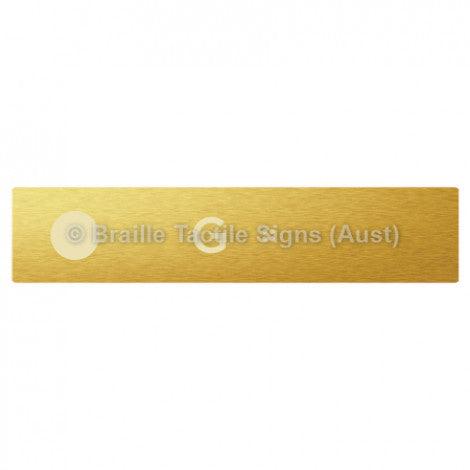 Braille Sign Hand Rail Button - G (Left Hand Use) - Braille Tactile Signs Aust. - BTS299-G-aliG - Custom Signs - Fast Shipping - High Quality - Australian Made &amp; Owned