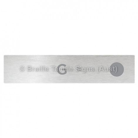 Braille Sign Hand Rail Button - G (Right Hand Use) - Braille Tactile Signs Aust. - BTS298-G-aliB - Custom Signs - Fast Shipping - High Quality - Australian Made &amp; Owned