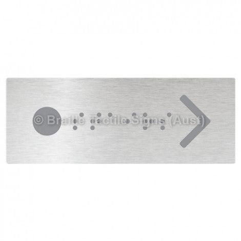 Braille Sign Hand Rail Button - Stairs (Left Hand Use) - Braille Tactile Signs Aust. - BTS267-aliB - Custom Signs - Fast Shipping - High Quality - Australian Made &amp; Owned