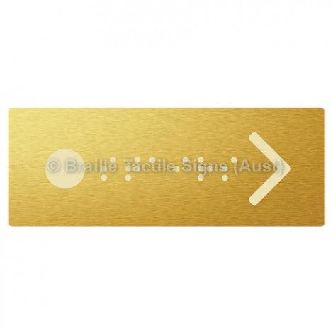 Braille Sign Hand Rail Button - Stairs (Left Hand Use) - Braille Tactile Signs Aust. - BTS267-aliG - Custom Signs - Fast Shipping - High Quality - Australian Made &amp; Owned