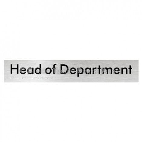 Braille Sign Head of Department - Braille Tactile Signs Aust. - BTS327-aliB - Custom Signs - Fast Shipping - High Quality - Australian Made &amp; Owned
