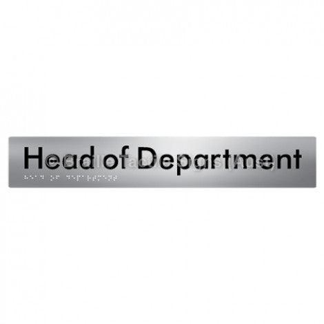 Braille Sign Head of Department - Braille Tactile Signs Aust. - BTS327-aliS - Custom Signs - Fast Shipping - High Quality - Australian Made &amp; Owned