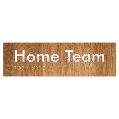 Braille Sign Home Team - Braille Tactile Signs Aust. - BTS294-wdg - Custom Signs - Fast Shipping - High Quality - Australian Made &amp; Owned