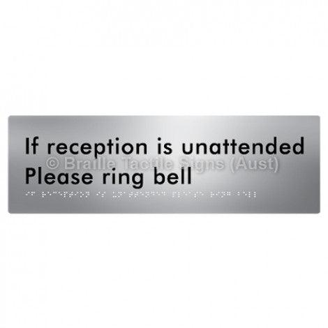 Braille Sign If Reception Is Unattended Please Ring Bell - Braille Tactile Signs Aust. - BTS106-aliS - Custom Signs - Fast Shipping - High Quality - Australian Made &amp; Owned