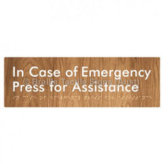 In Case of Emergency Press for Assistance