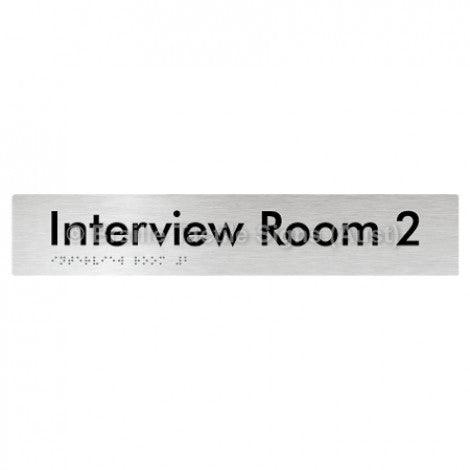 Braille Sign Interview Room 2 - Braille Tactile Signs Aust. - BTS250-02-aliB - Custom Signs - Fast Shipping - High Quality - Australian Made &amp; Owned