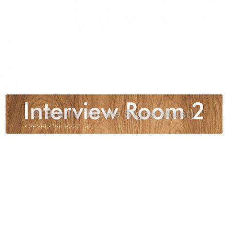 Braille Sign Interview Room 2 - Braille Tactile Signs Aust. - BTS250-02-wdg - Custom Signs - Fast Shipping - High Quality - Australian Made &amp; Owned