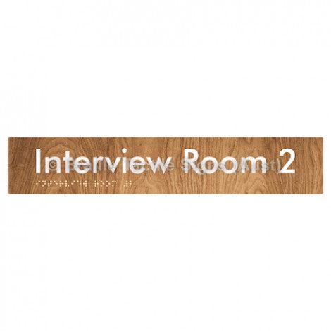 Braille Sign Interview Room 2 - Braille Tactile Signs Aust. - BTS250-02-wdg - Custom Signs - Fast Shipping - High Quality - Australian Made &amp; Owned