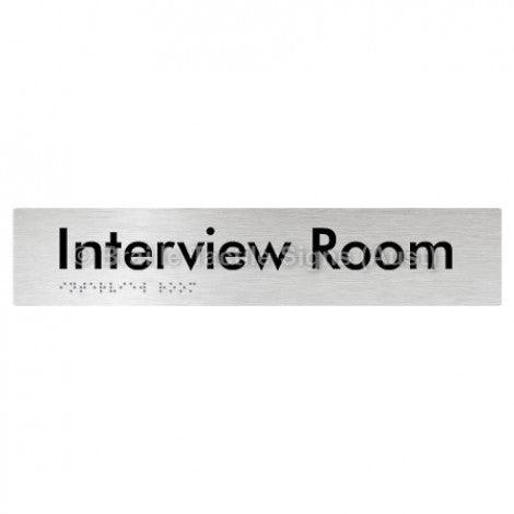 Braille Sign Interview Room - Braille Tactile Signs Aust. - BTS250-aliB - Custom Signs - Fast Shipping - High Quality - Australian Made &amp; Owned