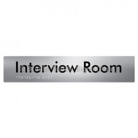 Braille Sign Interview Room - Braille Tactile Signs Aust. - BTS250-aliS - Custom Signs - Fast Shipping - High Quality - Australian Made &amp; Owned