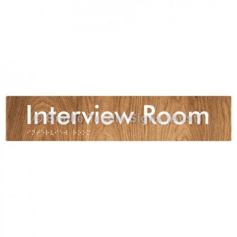 Braille Sign Interview Room - Braille Tactile Signs Aust. - BTS250-wdg - Custom Signs - Fast Shipping - High Quality - Australian Made &amp; Owned