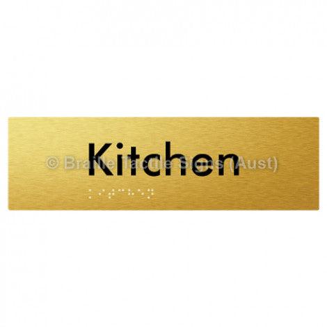 Braille Sign Kitchen - Braille Tactile Signs Aust. - BTS155-aliG - Custom Signs - Fast Shipping - High Quality - Australian Made &amp; Owned