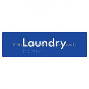 Braille Sign Laundry - Braille Tactile Signs Aust. - BTS371-blu - Custom Signs - Fast Shipping - High Quality - Australian Made &amp; Owned