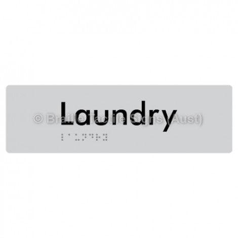 Braille Sign Laundry - Braille Tactile Signs Aust. - BTS371-slv - Custom Signs - Fast Shipping - High Quality - Australian Made &amp; Owned