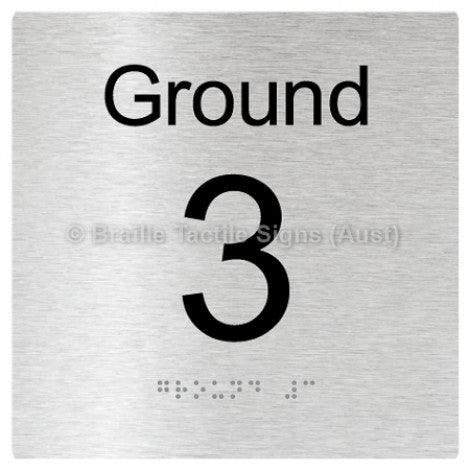 Braille Sign Level Sign - Ground 3 - Braille Tactile Signs Aust. - BTS272-G-3-aliB - Custom Signs - Fast Shipping - High Quality - Australian Made &amp; Owned