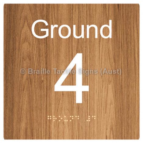 Braille Sign Level Sign - Ground 4 - Braille Tactile Signs Aust. - BTS272-G-4-wdg - Custom Signs - Fast Shipping - High Quality - Australian Made &amp; Owned
