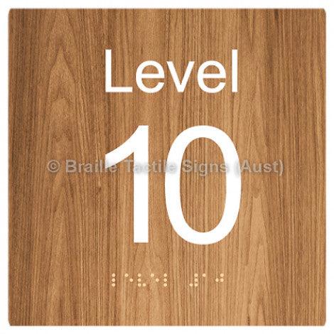 Braille Sign Level Sign - Level 10 - Braille Tactile Signs Aust. - BTS272-10-wdg - Custom Signs - Fast Shipping - High Quality - Australian Made &amp; Owned