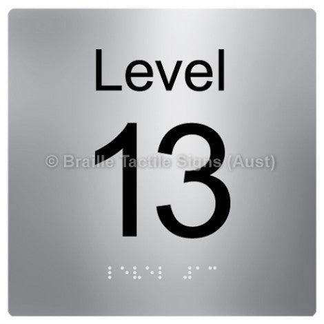 Braille Sign Level Sign - Level 13 - Braille Tactile Signs Aust. - BTS272-13-aliS - Custom Signs - Fast Shipping - High Quality - Australian Made &amp; Owned