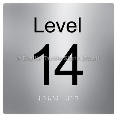 Braille Sign Level Sign - Level 14 - Braille Tactile Signs Aust. - BTS272-14-aliS - Custom Signs - Fast Shipping - High Quality - Australian Made &amp; Owned