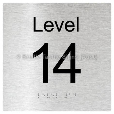 Braille Sign Level Sign - Level 14 - Braille Tactile Signs Aust. - BTS272-14-aliB - Custom Signs - Fast Shipping - High Quality - Australian Made &amp; Owned