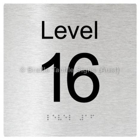 Braille Sign Level Sign - Level 16 - Braille Tactile Signs Aust. - BTS272-16-aliB - Custom Signs - Fast Shipping - High Quality - Australian Made &amp; Owned