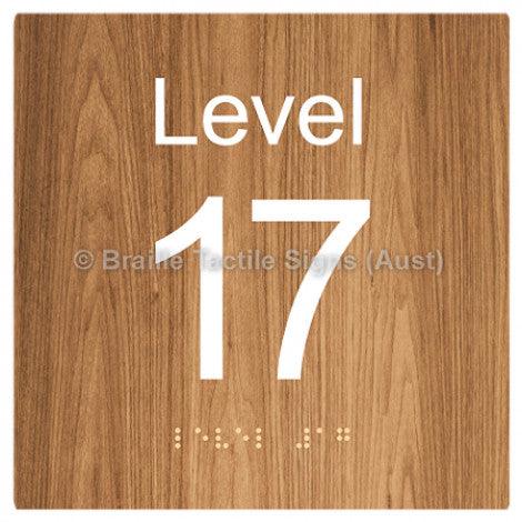 Braille Sign Level Sign - Level 17 - Braille Tactile Signs Aust. - BTS272-17-wdg - Custom Signs - Fast Shipping - High Quality - Australian Made &amp; Owned