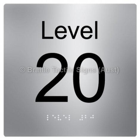 Braille Sign Level Sign - Level 20 - Braille Tactile Signs Aust. - BTS272-20-aliS - Custom Signs - Fast Shipping - High Quality - Australian Made &amp; Owned