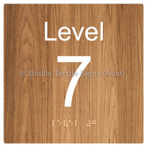 Braille Sign Level Sign - Level 7 - Braille Tactile Signs Aust. - BTS272-07-wdg - Custom Signs - Fast Shipping - High Quality - Australian Made &amp; Owned
