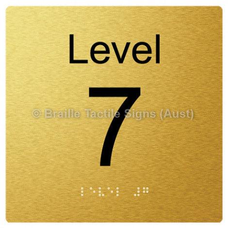 Braille Sign Level Sign - Level 7 - Braille Tactile Signs Aust. - BTS272-07-aliG - Custom Signs - Fast Shipping - High Quality - Australian Made &amp; Owned