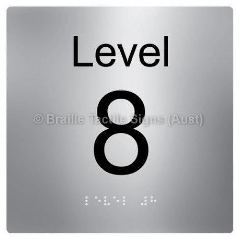 Braille Sign Level Sign - Level 8 - Braille Tactile Signs Aust. - BTS272-08-aliS - Custom Signs - Fast Shipping - High Quality - Australian Made &amp; Owned