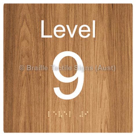 Braille Sign Level Sign - Level 9 - Braille Tactile Signs Aust. - BTS272-09-wdg - Custom Signs - Fast Shipping - High Quality - Australian Made &amp; Owned