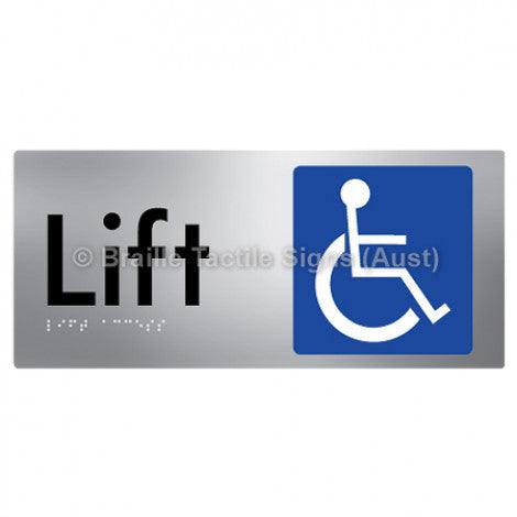 Braille Sign Lift Access - Braille Tactile Signs Aust. - BTS174-aliS - Custom Signs - Fast Shipping - High Quality - Australian Made &amp; Owned