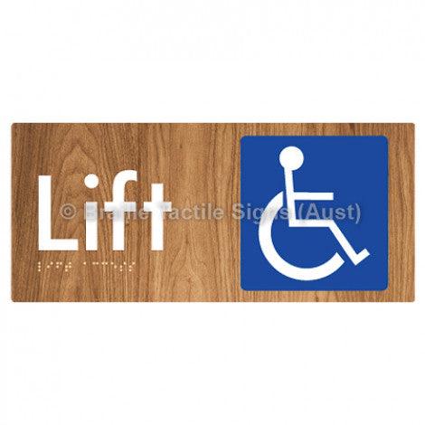 Braille Sign Lift Access - Braille Tactile Signs Aust. - BTS174-wdg - Custom Signs - Fast Shipping - High Quality - Australian Made &amp; Owned