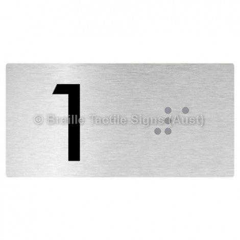 Braille Sign Lift Button Signs (B,G,P,1-10) 1 - Braille Tactile Signs Aust. - BTS189-01-aliB - Custom Signs - Fast Shipping - High Quality - Australian Made &amp; Owned