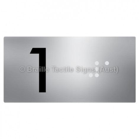 Braille Sign Lift Button Signs (B,G,P,1-10) 1 - Braille Tactile Signs Aust. - BTS189-01-aliS - Custom Signs - Fast Shipping - High Quality - Australian Made &amp; Owned