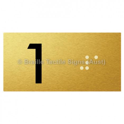 Braille Sign Lift Button Signs (B,G,P,1-10) 1 - Braille Tactile Signs Aust. - BTS189-01-aliG - Custom Signs - Fast Shipping - High Quality - Australian Made &amp; Owned