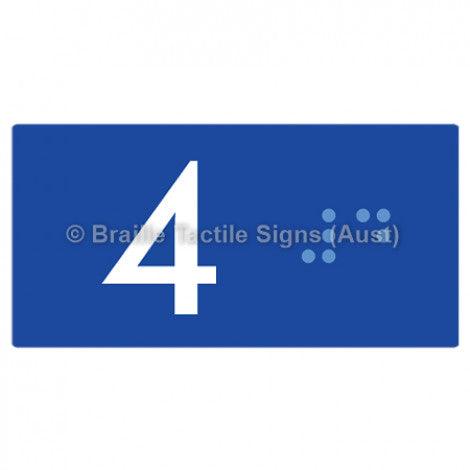Braille Sign Lift Button Signs (B,G,P,1-10) 4 - Braille Tactile Signs Aust. - BTS189-04-blu - Custom Signs - Fast Shipping - High Quality - Australian Made &amp; Owned