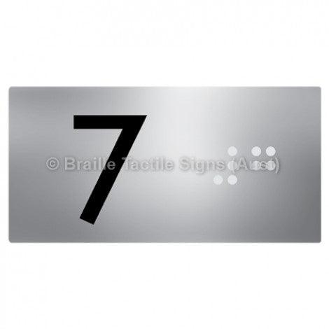 Braille Sign Lift Button Signs (B,G,P,1-10) 7 - Braille Tactile Signs Aust. - BTS189-07-aliS - Custom Signs - Fast Shipping - High Quality - Australian Made &amp; Owned