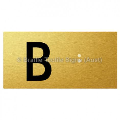 Braille Sign Lift Button Signs (B,G,P,1-10) B - Braille Tactile Signs Aust. - BTS189-B-aliG - Custom Signs - Fast Shipping - High Quality - Australian Made &amp; Owned