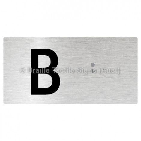 Braille Sign Lift Button Signs (B,G,P,1-10) B - Braille Tactile Signs Aust. - BTS189-B-aliB - Custom Signs - Fast Shipping - High Quality - Australian Made &amp; Owned