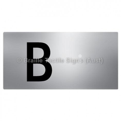 Braille Sign Lift Button Signs (B,G,P,1-10) B - Braille Tactile Signs Aust. - BTS189-B-aliS - Custom Signs - Fast Shipping - High Quality - Australian Made &amp; Owned