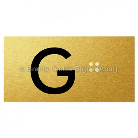 Braille Sign Lift Button Signs (B,G,P,1-10) G - Braille Tactile Signs Aust. - BTS189-G-aliG - Custom Signs - Fast Shipping - High Quality - Australian Made &amp; Owned