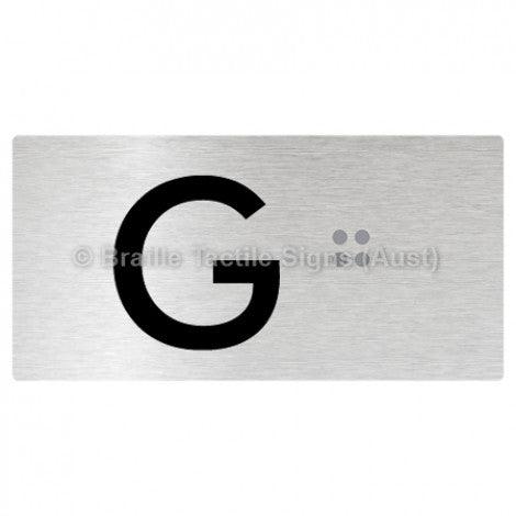 Braille Sign Lift Button Signs (B,G,P,1-10) G - Braille Tactile Signs Aust. - BTS189-G-aliB - Custom Signs - Fast Shipping - High Quality - Australian Made &amp; Owned