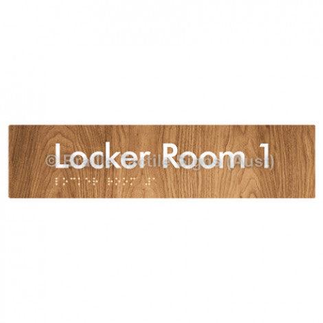 Braille Sign Locker Room 1 - Braille Tactile Signs Aust. - BTS127-01-wdg - Custom Signs - Fast Shipping - High Quality - Australian Made &amp; Owned